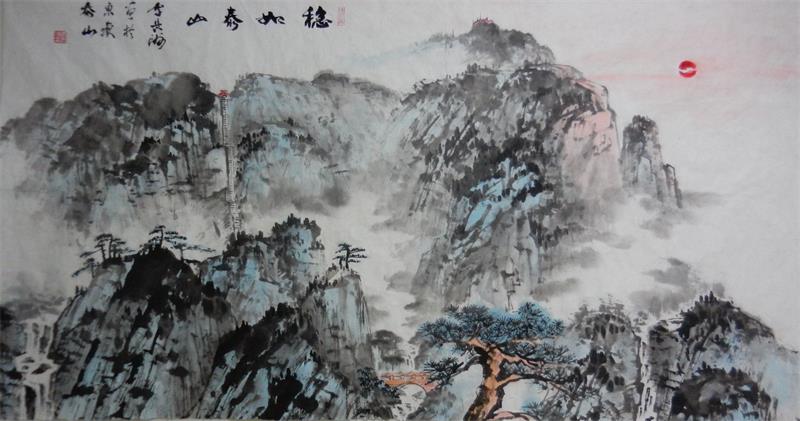 泰山著名山水畫家李長洲作品欣賞